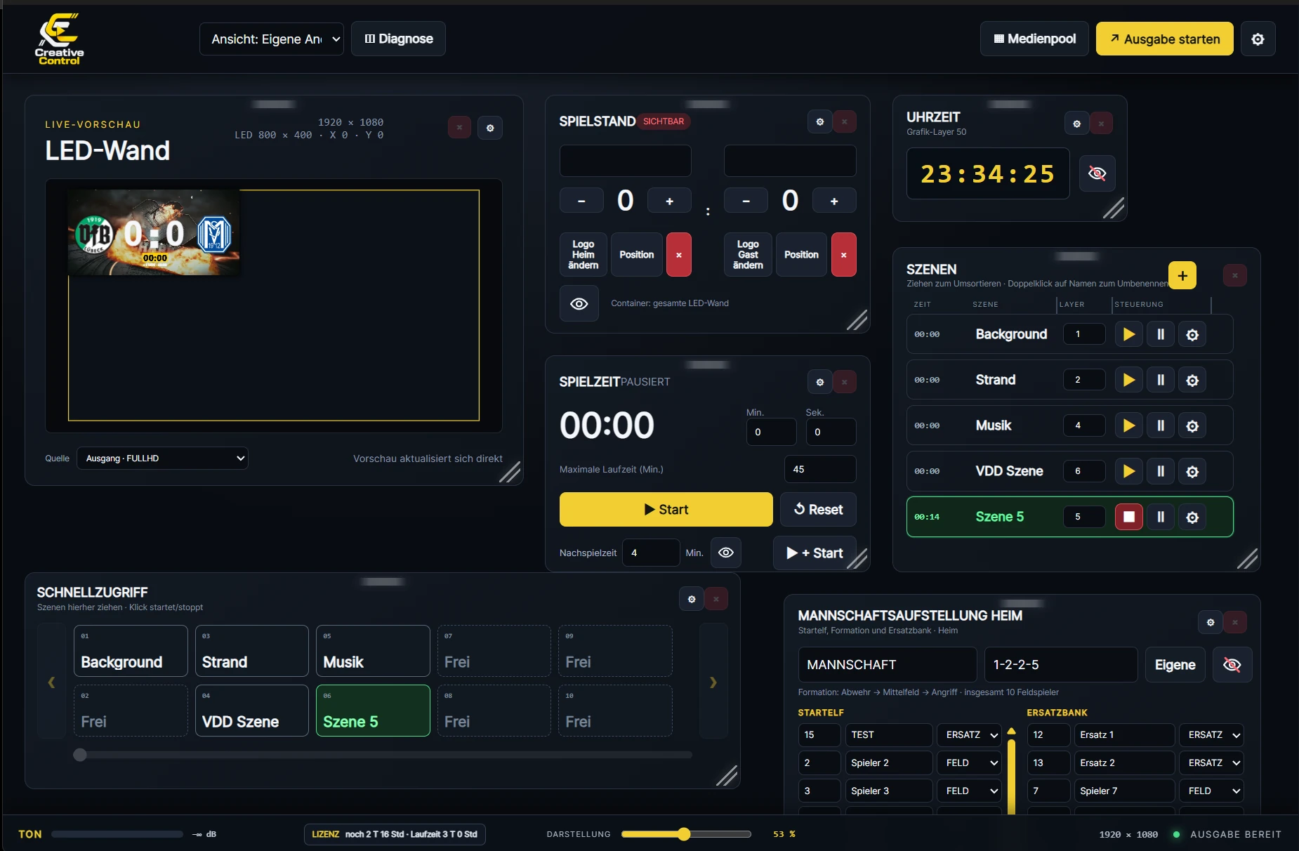 Creative Control Software – Live-Steuerung für LED-Wände